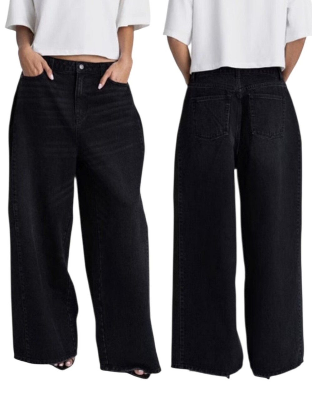 KBB by KAHLANA Low-Rise Wide Leg 'The Rachel Jean' Sz 16 - Picture 2 of 4